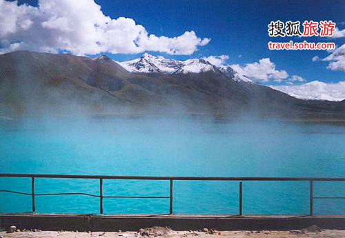 Soak into hot spring on top of the world