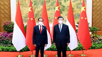 Chinese, Indonesian presidents pledge joint efforts to build community with shared future