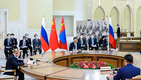 Xi attends sixth meeting of heads of state of China, Russia, Mongolia