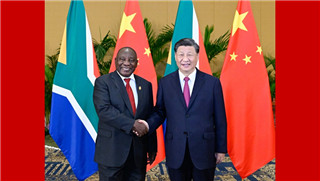 Xi meets South African President Ramaphosa