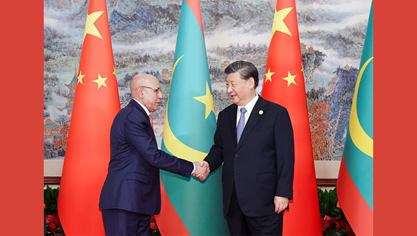 Xi meets Mauritanian president