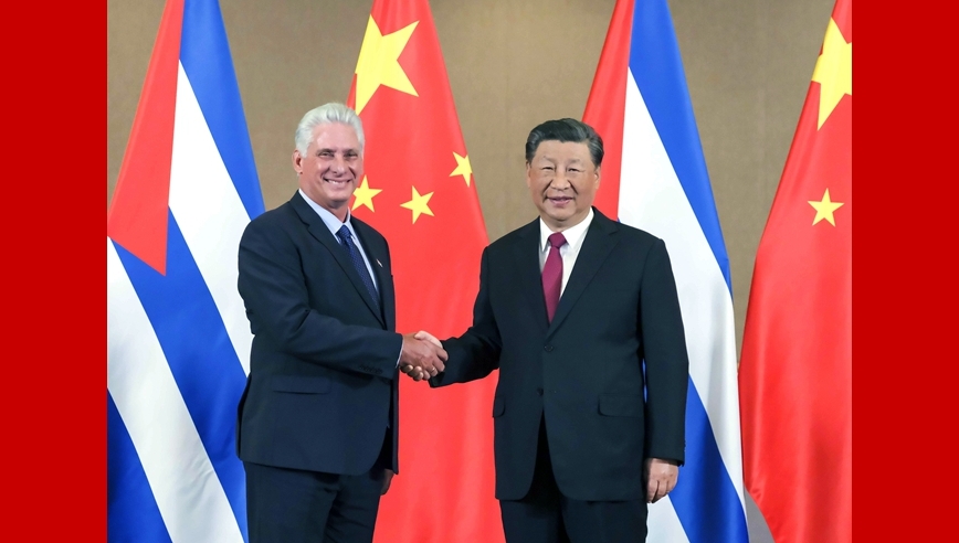 Xi pledges China's continuous support for Cuba in opposing interference