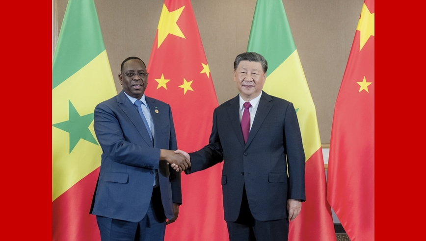 Xi meets Senegalese president in Johannesburg