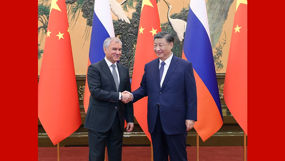 Xi meets chairman of Russian State Duma