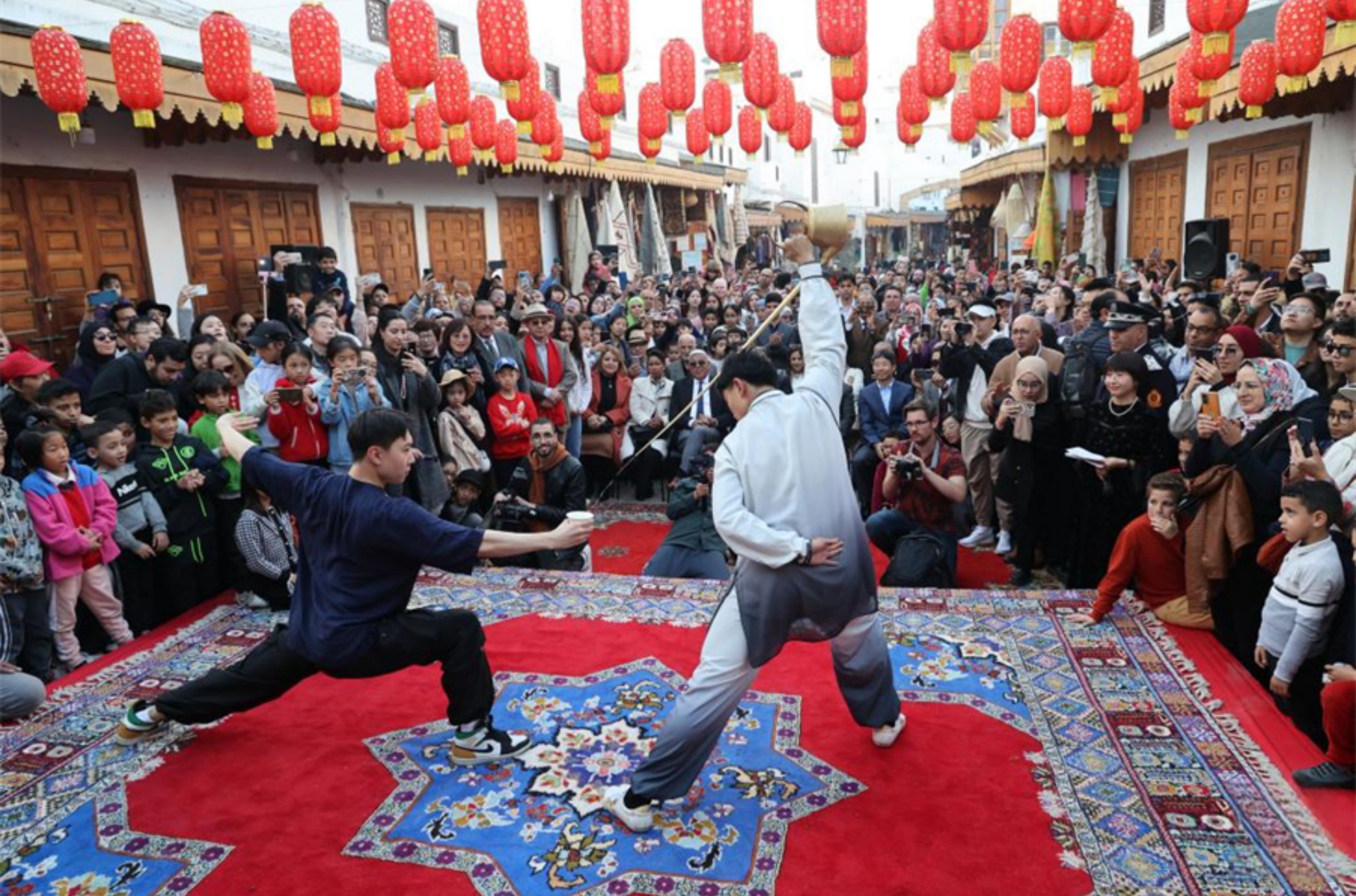 Cultural event celebrating upcoming Chinese Lunar New Year held in Morocco