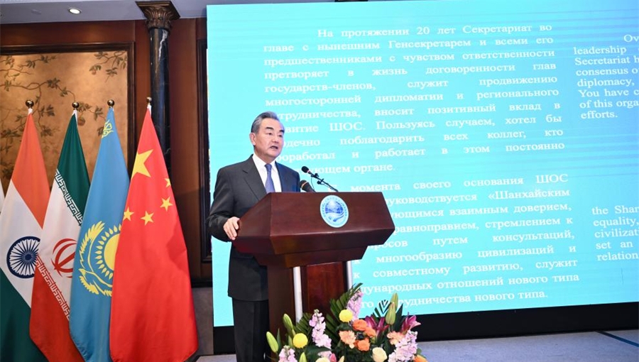 Chinese FM calls for SCO's role as 