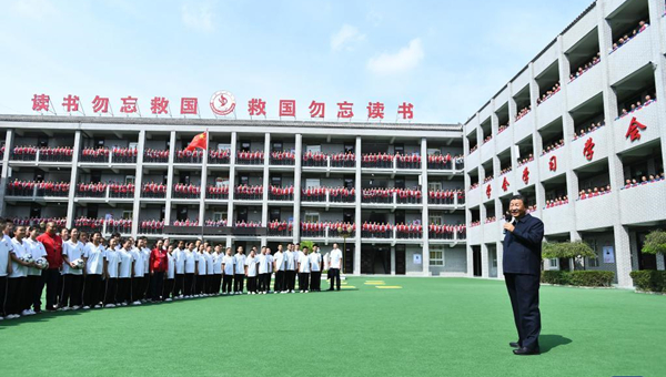 Xi stresses all-round development of middle school students