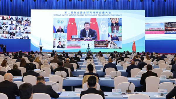 Xi urges global transport cooperation, common development