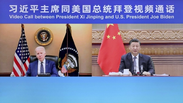 Xi has candid, in-depth exchange of views with Biden