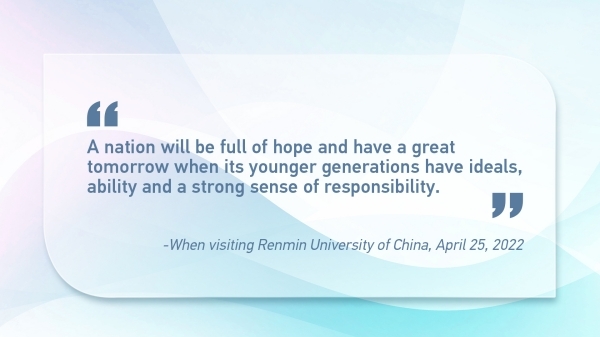 How does Xi Jinping encourage Chinese youth?