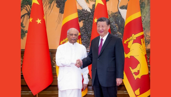 Xi meets Sri Lankan PM in Beijing