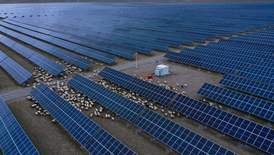 Solar power farms on plateau fuel China's green energy revolution
