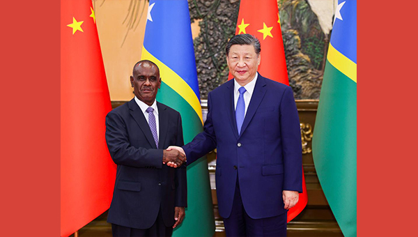 Xi meets prime minister of Solomon Islands
