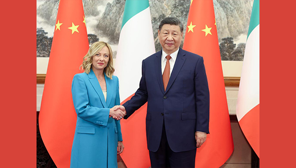 Xi meets Italian prime minister, calls for upholding Silk Road spirit