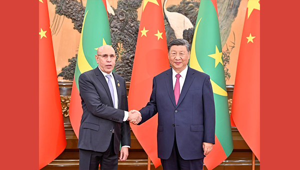 Chinese, Mauritanian presidents elevate bilateral ties