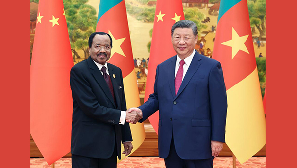 Chinese, Cameroonian presidents announce elevation of bilateral ties