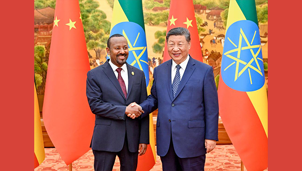 Xi meets Ethiopian prime minister