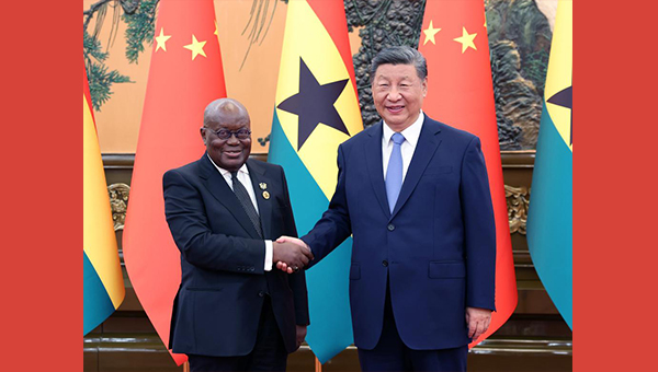 Chinese, Ghanaian presidents announce elevation of bilateral ties