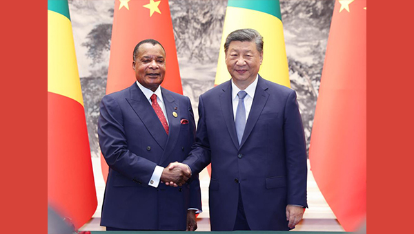 Xi holds talks with president of Republic of Congo