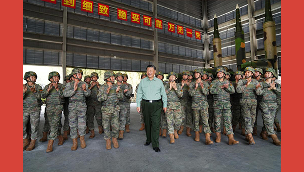 Xi urges strategic missile troops to enhance deterrence, combat capabilities