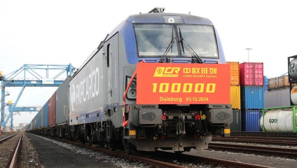 China-Europe freight train service hits milestone as 100,000th train arrives in Germany