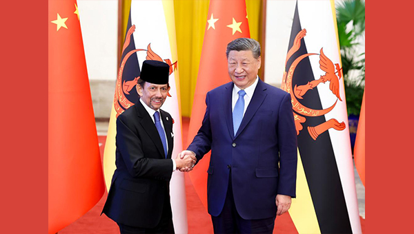 Xi holds talks with Brunei's Sultan