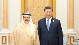 Xi meets King of Bahrain Hamad bin Isa Al Khalifa