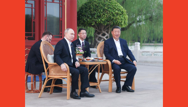Xi holds restrictive meeting with Putin at Zhongnanhai