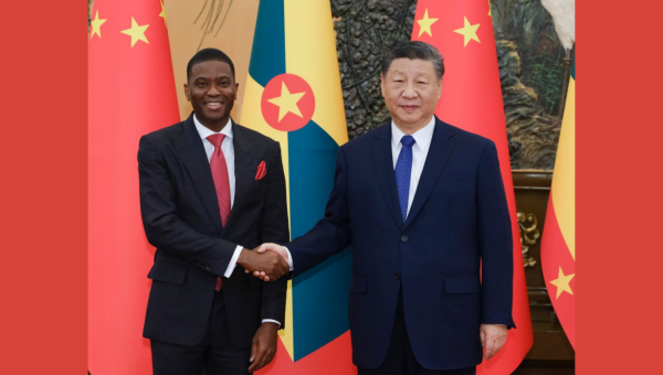 Xi meets Grenadian PM, calls for advancing bilateral ties