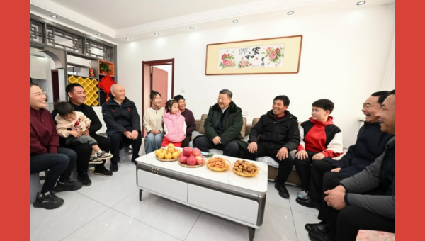 Xi sits down with family in flood-affected village ahead of Spring Festival