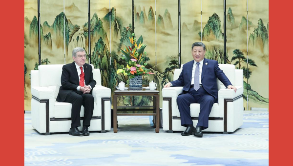 Xi says China ready to work with IOC to promote Olympic Movement