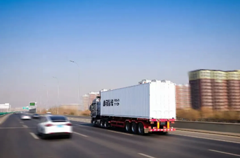 Self-driving trucks on highway