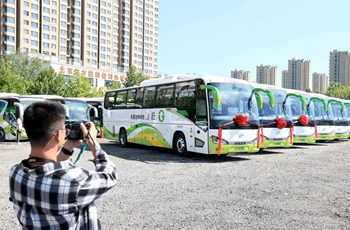 Hydrogen-powered buses launched at E-Town