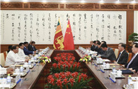 Wang Yang meets Sri Lankan president