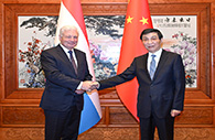 Wang Huning meets Luxembourg's parliament president