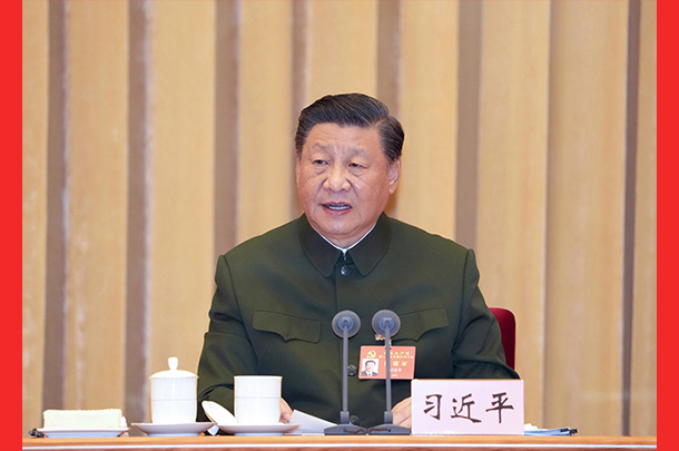 Xi stresses implementing guiding principles of key Party congress in armed forces