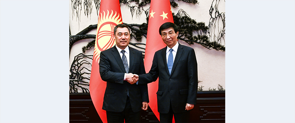 Wang Huning meets Kyrgyz president
