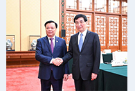 Wang Huning meets senior Vietnamese official