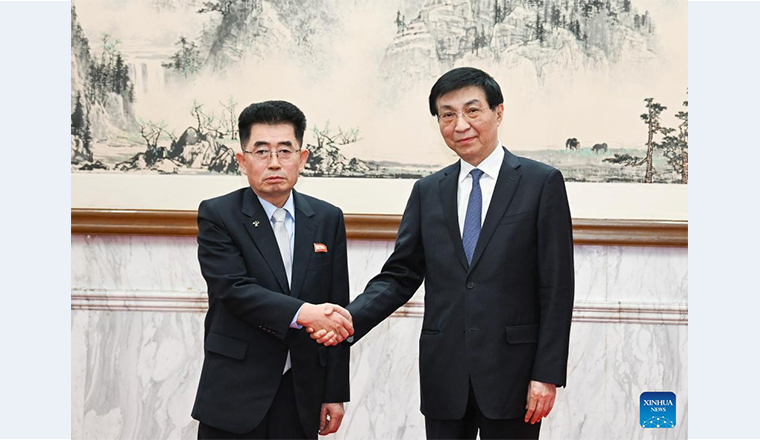 Wang Huning highlights enhanced cooperation with DPRK