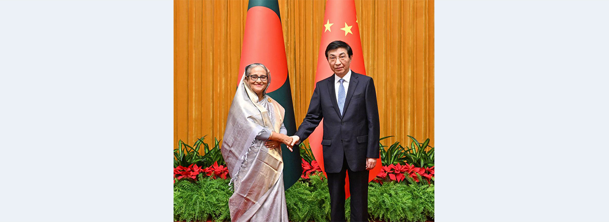 Wang Huning meets Bangladeshi PM
