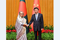 Wang Huning meets Bangladeshi PM