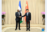 Wang Huning meets Lesotho PM