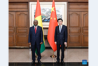 Wang Huning meets Guinea-Bissau president