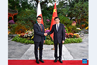 Wang Huning meets Madagascan president