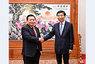 Wang Huning meets Vietnamese delegation