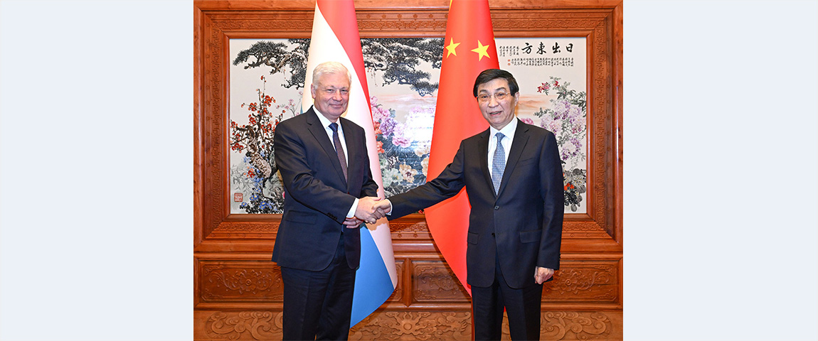 Wang Huning meets Luxembourg's parliament president