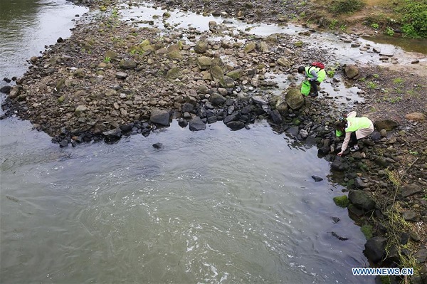 Volunteers take action to clear, protect local river in Chongqing