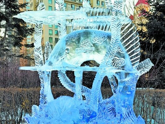 Ice sculpture contest wraps up in Zhaolin Park