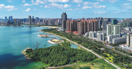 Aerial view of Zhanjiang