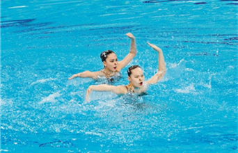 Synchronized swimming double event finals end